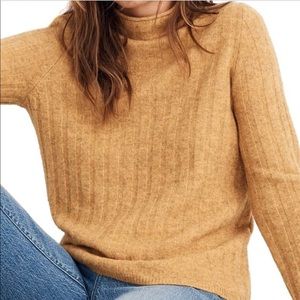 Madewell Mustard Wool Mockneck Sweater